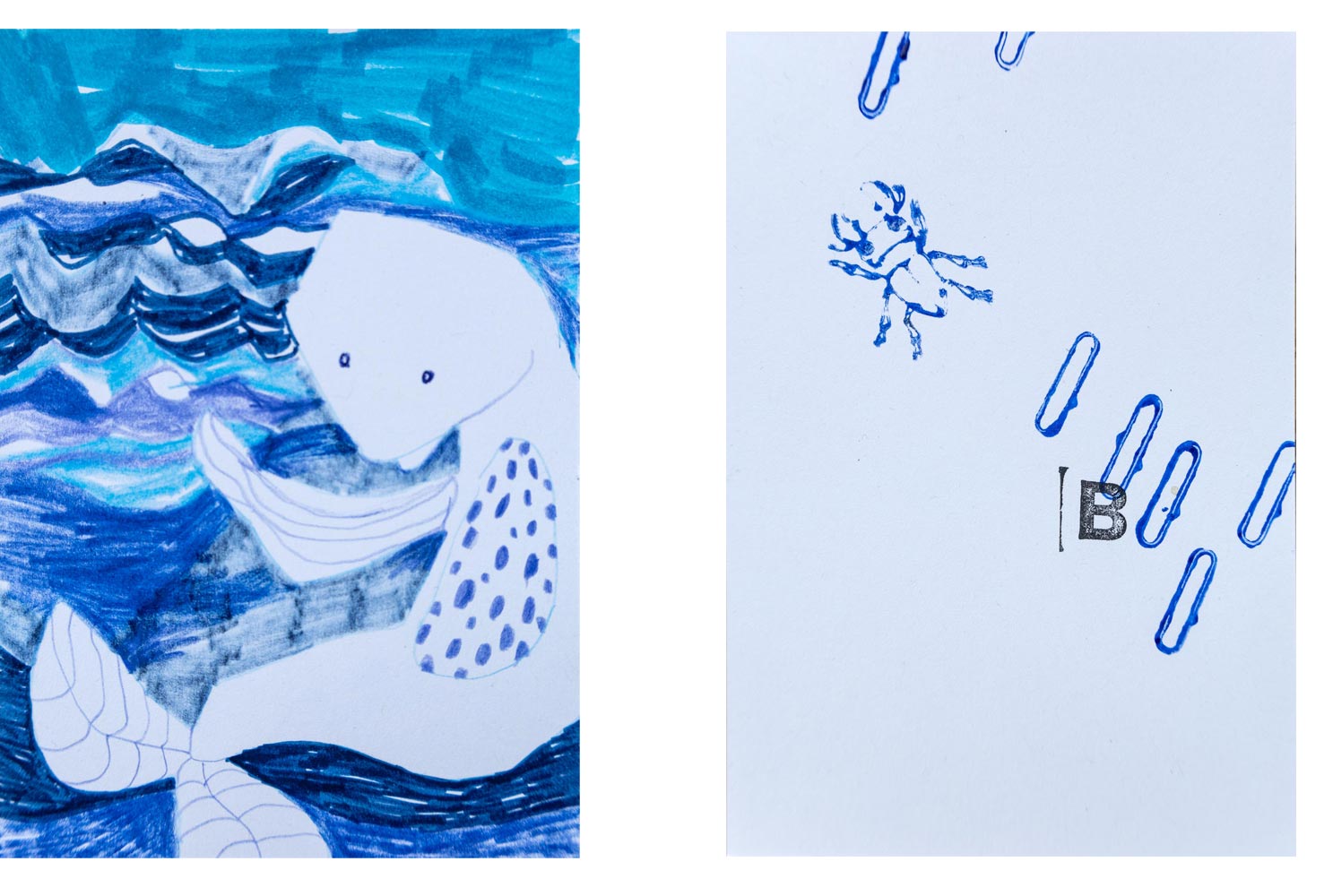 freidisein, freisein, kreativ Projekt, Karten, Flyer, Illustration, Handwerk, Zeichnungen, Freiheit, blau, Blauraum, Grafik, Farben