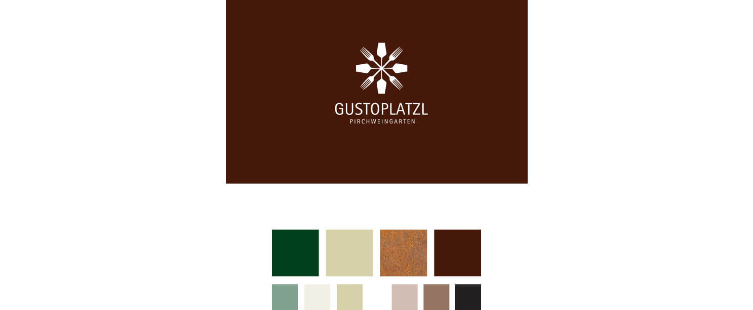 gustoplatzl, Corporate Design, Logo, Werbung, Klappotetz, Weinschenke, Rost, Klöch, Tomaschitz, 