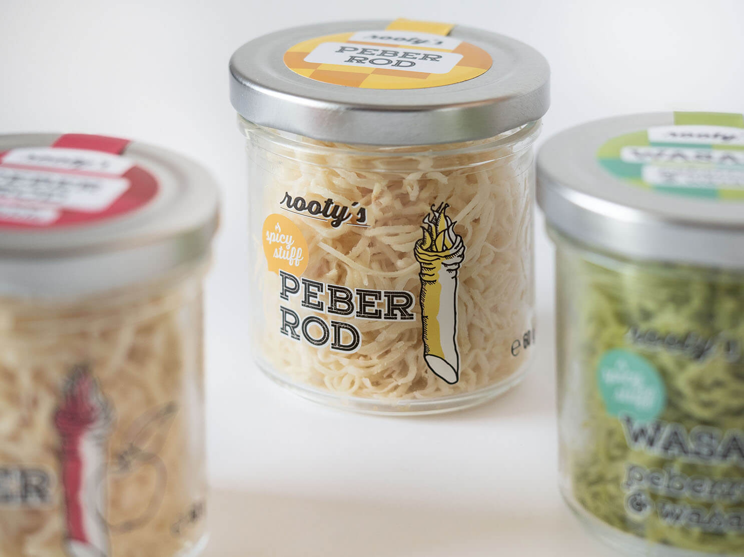 rootys, Kren, steirerkren, feldbacher fruit partners, spicy stuff, Etiketten, peberrod, dänisch, Branding, Etiketten transparent, Corporate Design, Marke, classic, Kren im Glasss