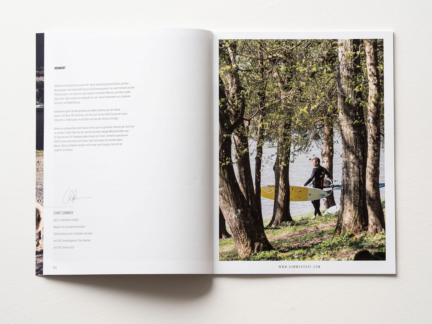 sammersurf, Branding, SUP, surfen, Kite, Chris Sammer, Corporate Design, Folder, Magazin, Editorialdesign, Typografie